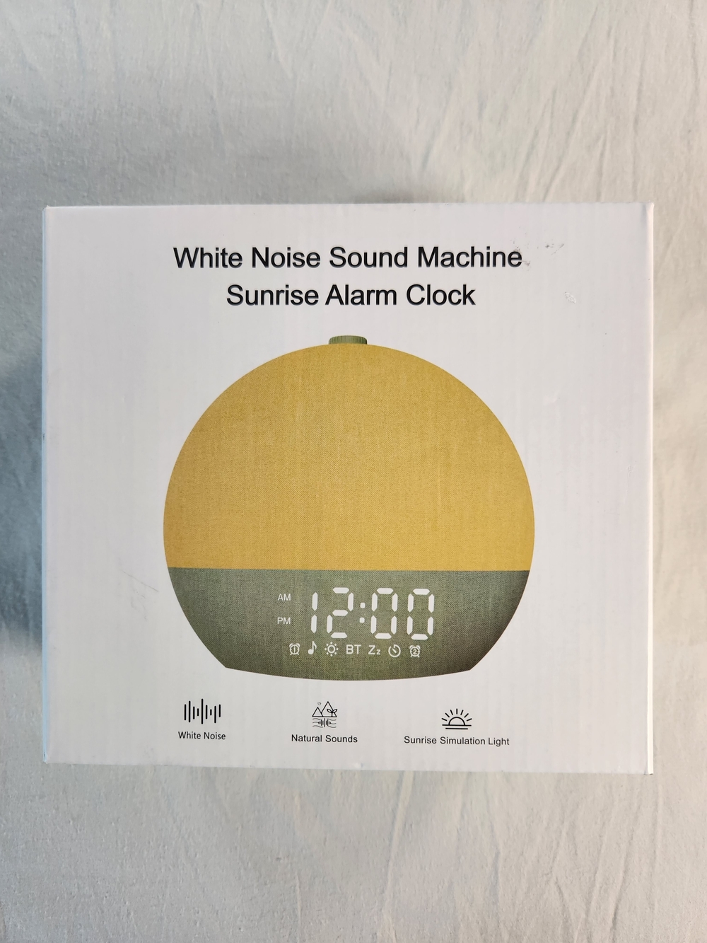 Geuuap Sunrise Alarm Clock White Noise Sound Machine With Dimmer